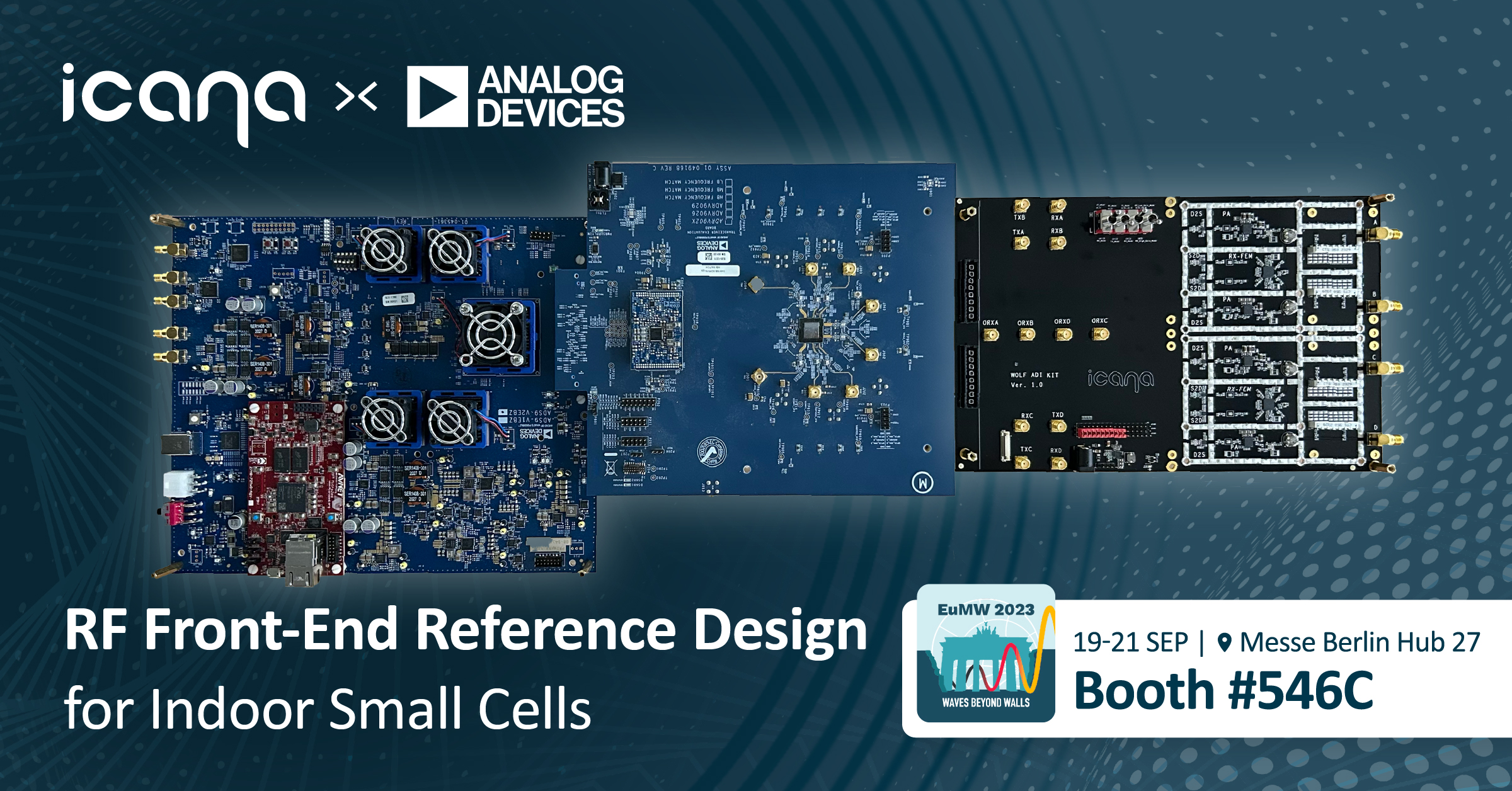 iCana launches RF front-end reference design with Analog Devices ADRV9029 RF Transceiver Platform for indoor small cells